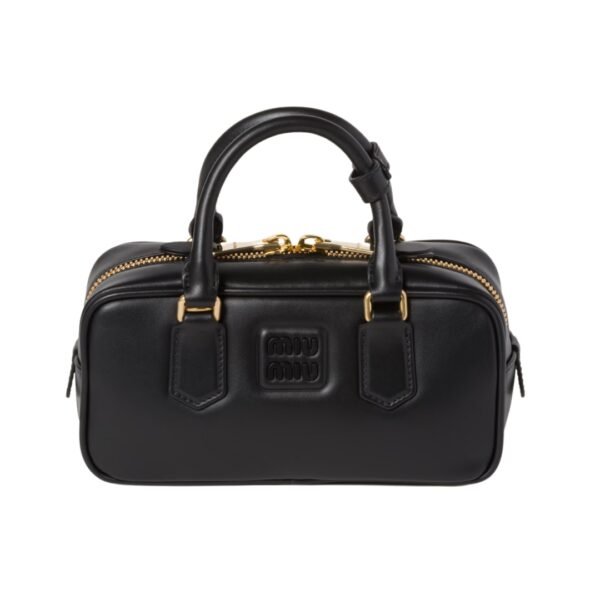 Arcadie-Leder-Mini Schwarz 10.5 cm