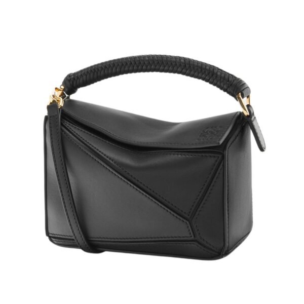 Mini Puzzle Tasche Schwarz 12.5 cm