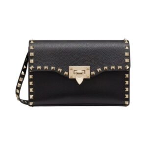 Kalbsleder Crossbody Schwarz 22.5 cm