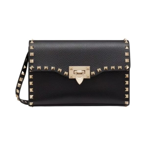 Kalbsleder Crossbody Schwarz 22.5 cm