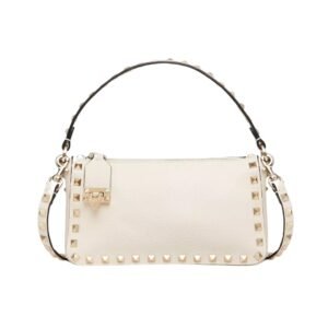 Kalbsleder Crossbody Hell-Elfenbein 19 cm