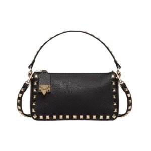 Kalbsleder Crossbody Schwarz 19 cm