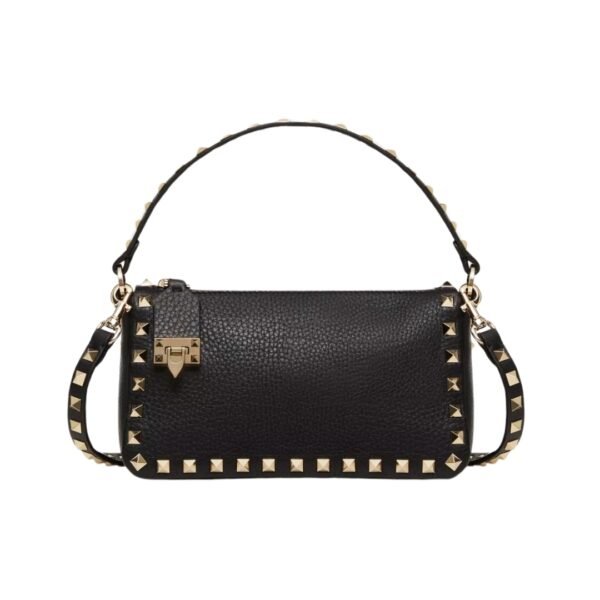 Kalbsleder Crossbody Schwarz 19 cm