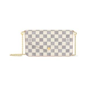 Félicie Damier Azur Canvas Clutch 21 cm