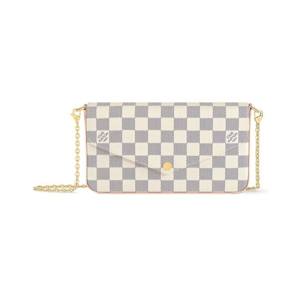 Félicie Damier Azur Canvas Clutch 21 cm