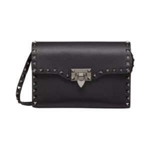 Kalbsleder Crossbody Schwarz 22.5 cm