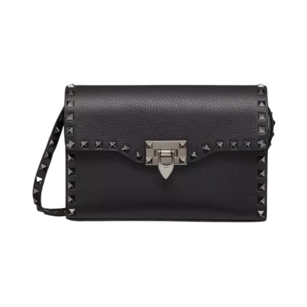 Kalbsleder Crossbody Schwarz 22.5 cm