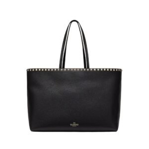 Kalbsleder Tote Schwarz 48 cm