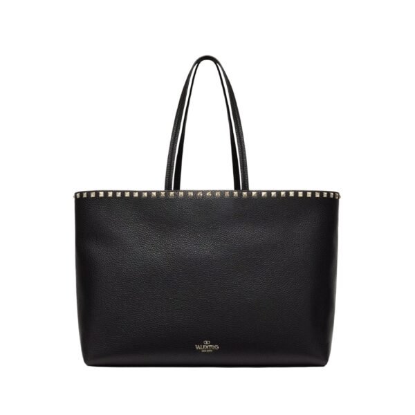 Kalbsleder Tote Schwarz 48 cm