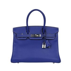 Bleu Électrique Candy Epsom mit Palladium-Beschlägen 30 cm