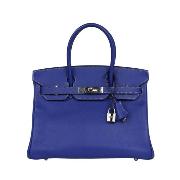 Bleu Électrique Candy Epsom mit Palladium-Beschlägen 30 cm
