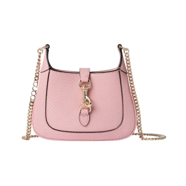 Mini-Tasche aus pinkem Pythonleder 19.5 cm