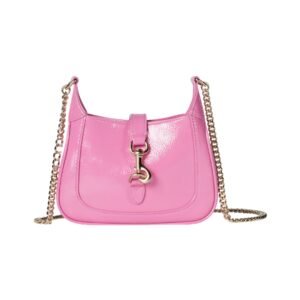 Mini-Schultertasche Pink Lackleder 19.5 cm
