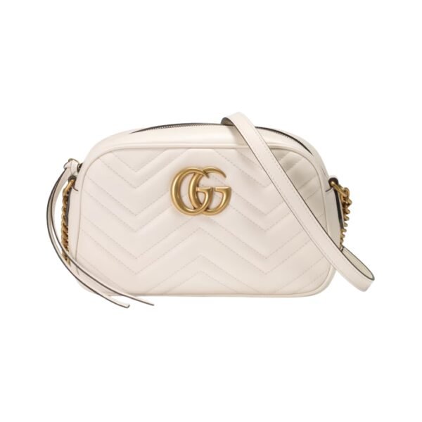 Kleine Marmont Schultertasche Weiß 24 cm