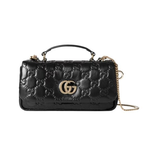 Schwarze gepolsterte Milano Mini-Tote-Tasche 21.1 cm