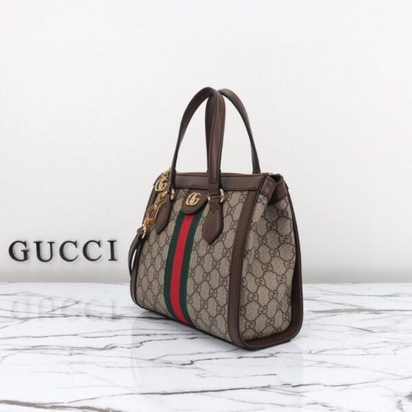 Ophidia GG Supreme Medium Tote Dark Coffee 24 cm - Image 3