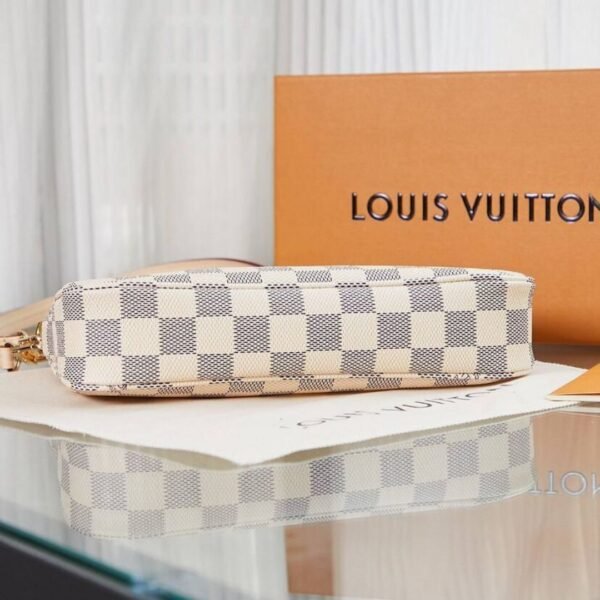 Damier Pochette Weiß 23,5 cm - Image 4
