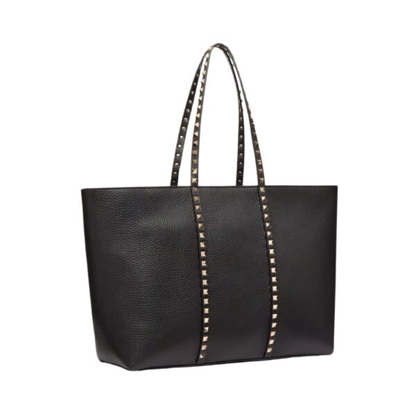 Rockstud grainiges Kalbsleder Schwarz 37 cm - Image 2