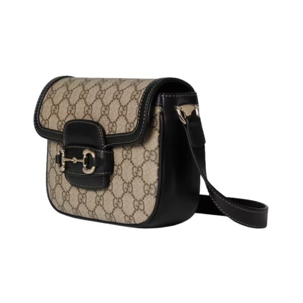 Weiche Mini-Schultertasche aus braunem Leder 20 cm - Image 2