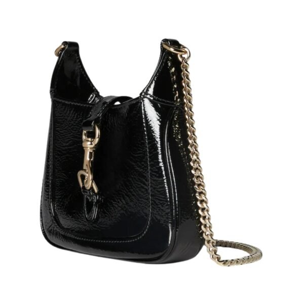 Jackie Notte Tasche aus schwarzem Lackleder 19.5 cm - Image 2