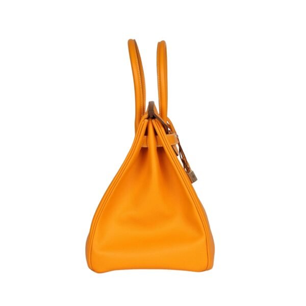 Jaune d’Or Candy Epsom mit Permabrass-Beschlägen 35 cm - Image 2