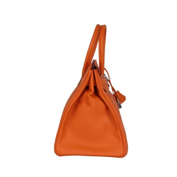 Orange Epsom mit Palladium-Beschlägen 35 cm - Image 2