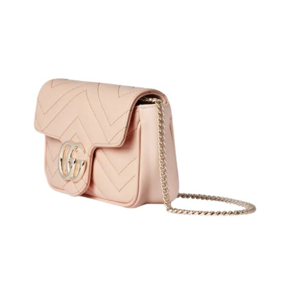 Hellrosa Matelassé Super-Mini-Tasche 16.5 cm - Image 2