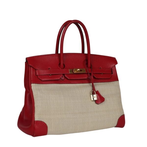 Rouge Vif Buffalo und Crinoline mit Gold-Beschlägen 35 cm - Image 2