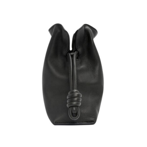 Mini Flamenco Clutch aus Nappaleder in Schwarz 18 cm - Image 3