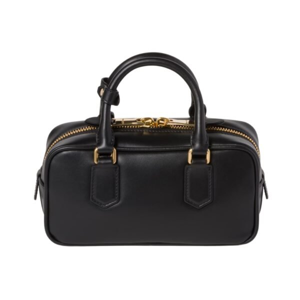 Arcadie-Leder-Mini Schwarz 10.5 cm - Image 3