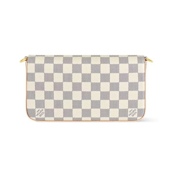 Félicie Damier Azur Canvas Clutch 21 cm - Image 3