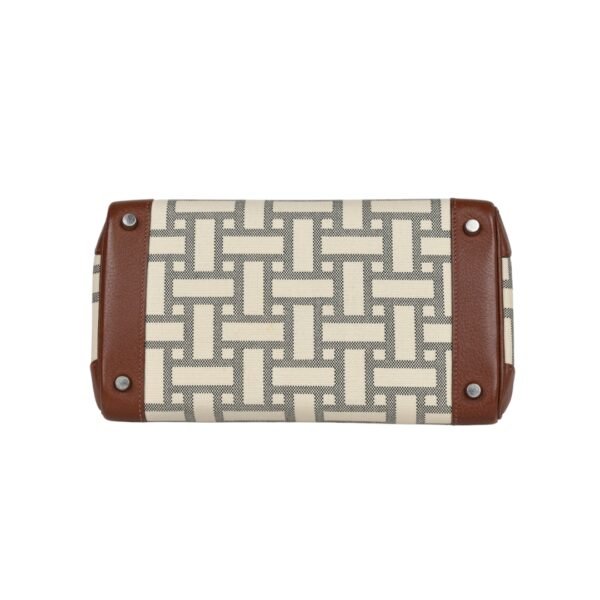 Marron D’Inde Buffalo und Mosaique Canvas mit Palladium-Beschlägen 30 cm - Image 4