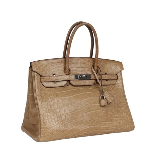 Poussière Matt Alligator mit Palladium-Beschlägen 35 cm - Image 3