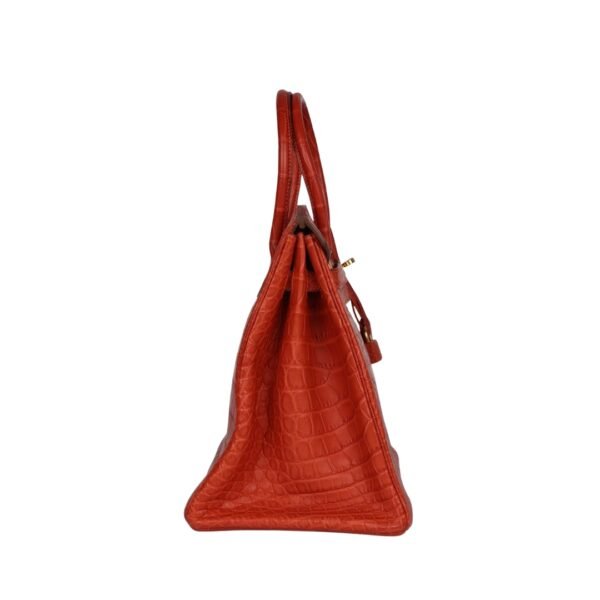 Sanguine Matt Alligator mit Gold-Beschlägen 35 cm - Image 4