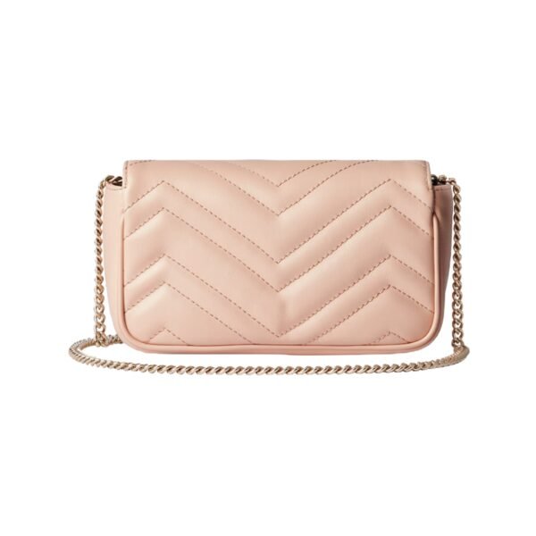 Hellrosa Matelassé Super-Mini-Tasche 16.5 cm - Image 3