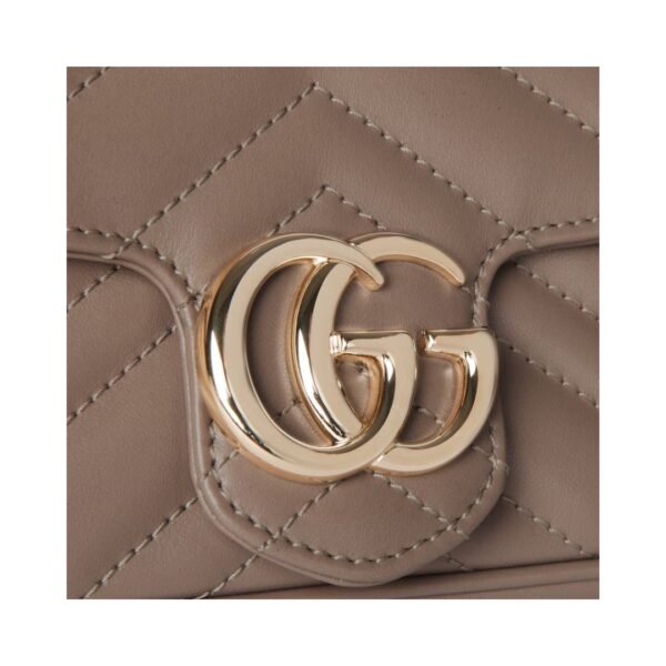 Super-Mini-Tasche aus taupefarbenem Leder 16.5 cm - Image 3