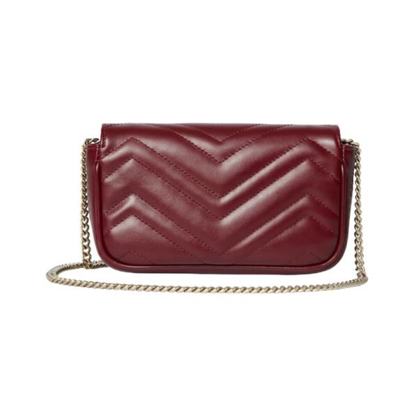 Rote Super-Mini-Tasche mit Chevron-Muster 16.5 cm - Image 3