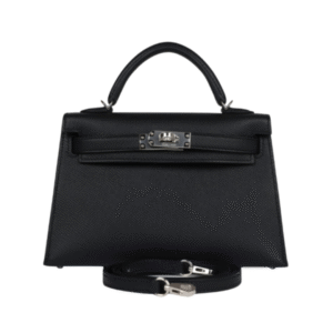 Kelly Epsom Schwarz/Silbern 20 cm