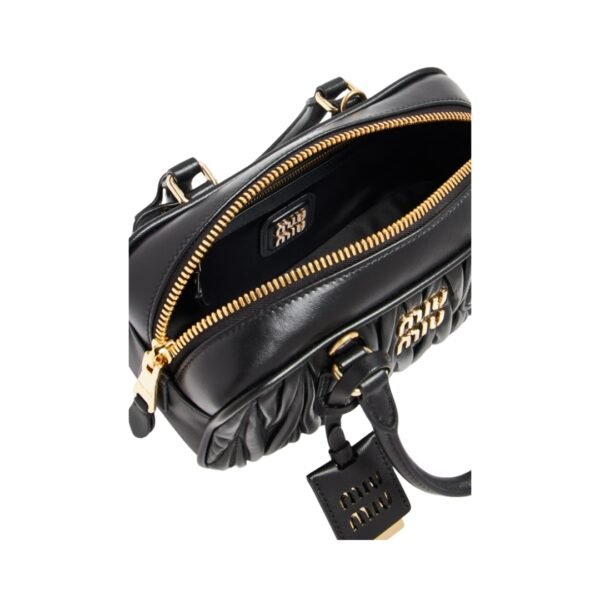 Schwarz Matelassé-Leder 22 cm - Image 4