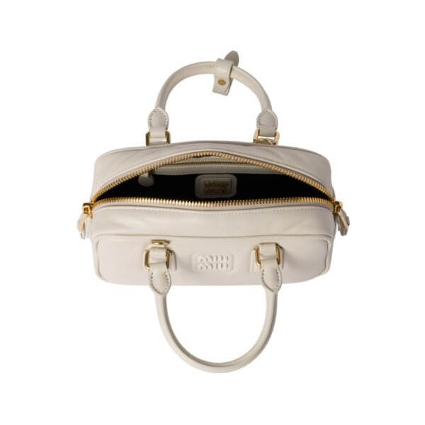 Arcadie-Leder-Mini Kreideweiß 10.5 cm - Image 4