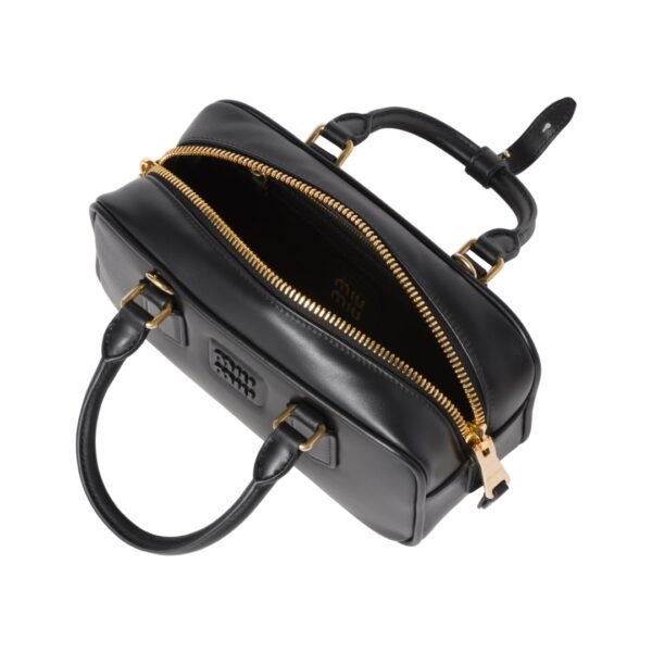 Arcadie-Leder-Mini Schwarz 10.5 cm - Image 4