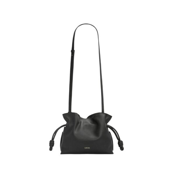 Mini Flamenco Clutch aus Nappaleder in Schwarz 18 cm - Image 4