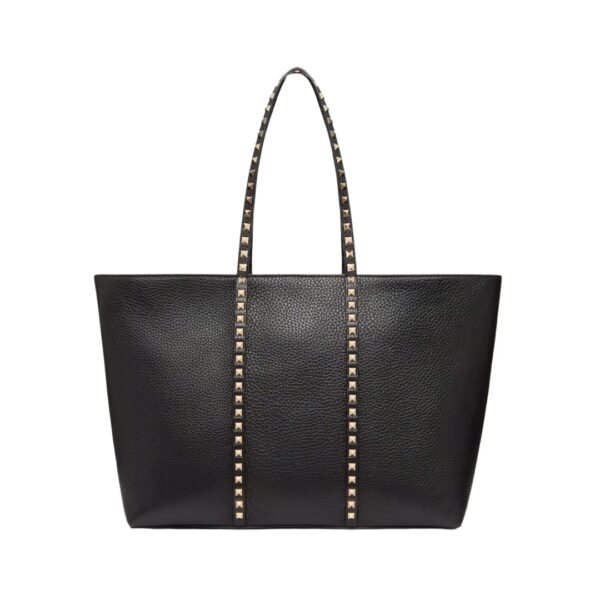 Rockstud grainiges Kalbsleder Schwarz 37 cm - Image 4