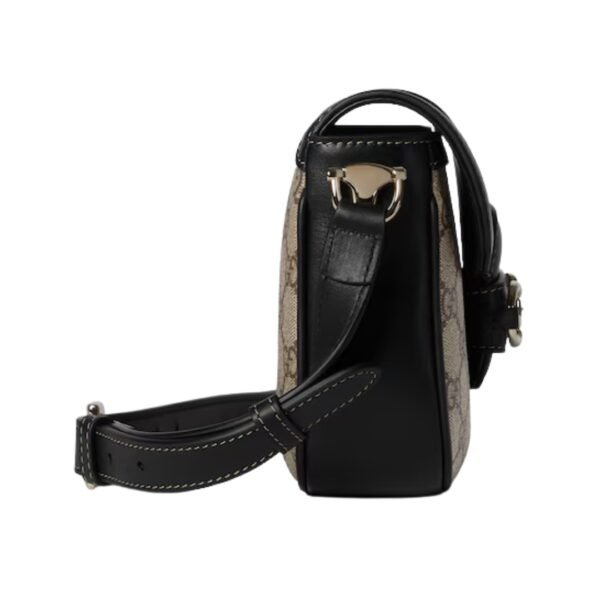 Weiche Mini-Schultertasche aus braunem Leder 20 cm - Image 4