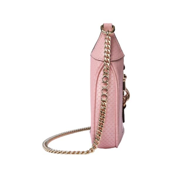 Mini-Tasche aus pinkem Pythonleder 19.5 cm - Image 4