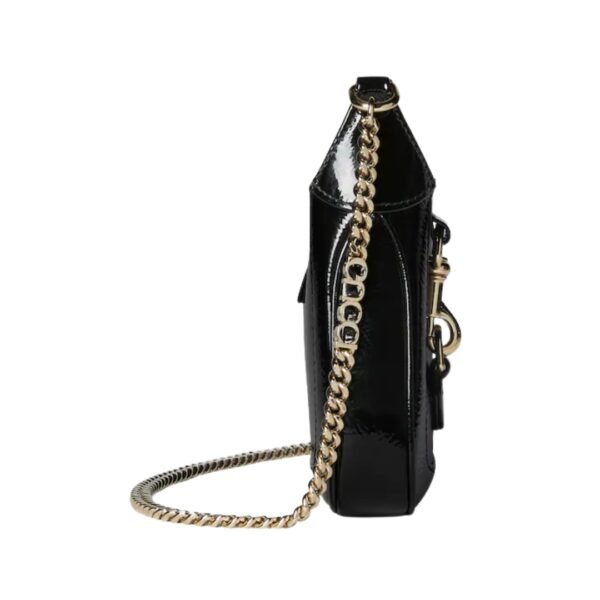 Jackie Notte Tasche aus schwarzem Lackleder 19.5 cm - Image 4