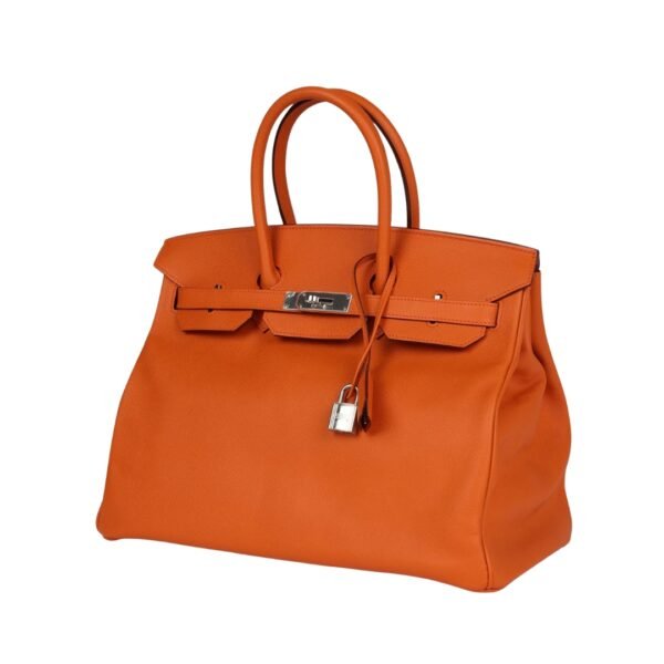 Orange Epsom mit Palladium-Beschlägen 35 cm - Image 4