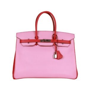 Bubblegum und Bougainvillea Epsom mit Palladium-Beschlägen 35 cm