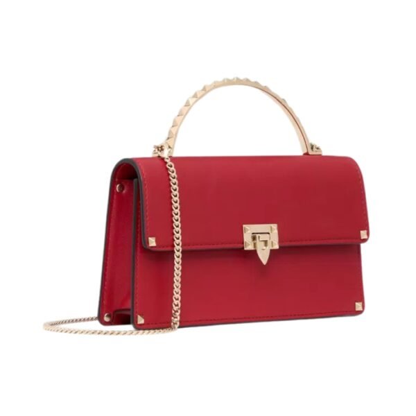 Mini Rockstud Kalbsleder Rosso Valentino 19 cm - Image 4