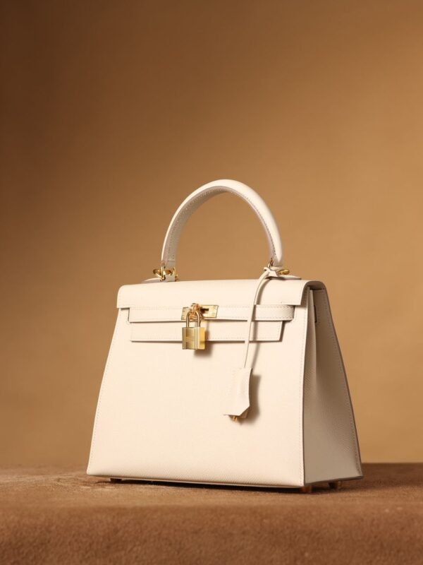 Kelly 25 Epsom Creme/Golden - Image 4